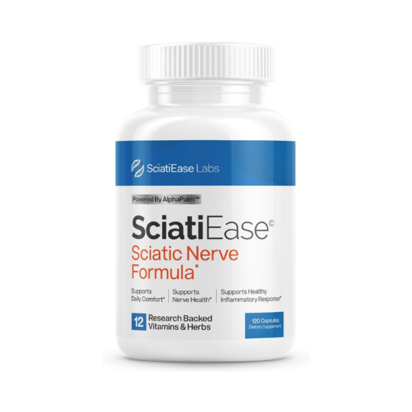 Sciatic Nerve Health Support Supplement - Nerve Support Formula with AlphaPalm, Pea, Vitamin B Complex, Alpha Lipoic Acid 300mg - 120 Capsules