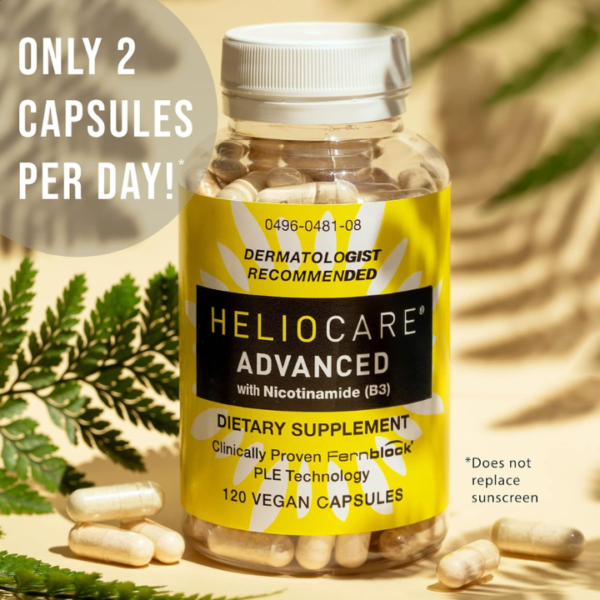 Heliocare Advanced Niacin B3 Supplement: Fernblock PLE Extract 240mg Per Serving - Supports Skin Cell Health W/Antioxidant Rich Vitamin B3 Niacin 500 mg - 120 Vegan Capsules - Image 3