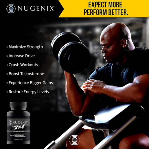 Nugenix Total-T, Free and Total Testosterone Booster Supplement for Men, 90 Count - Image 3