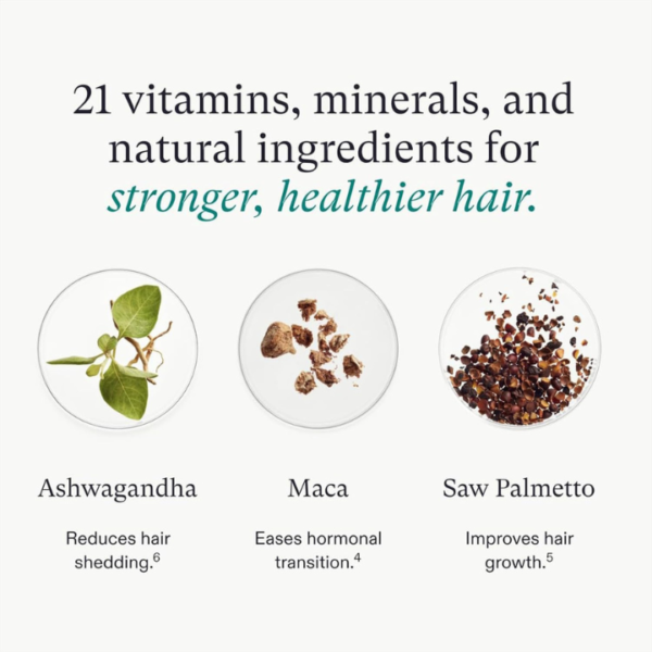 Nutrafol Women's Balance Hair Growth Supplements, Ages 45 and Up, Clinically Proven for Visibly Thicker Hair and Scalp Coverage, Dermatologist Recommended - 1 Month Supply - Image 6