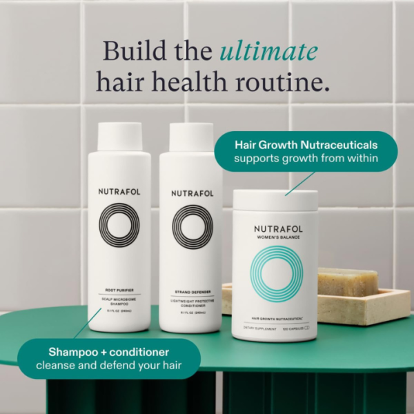 Nutrafol Women's Balance Hair Growth Supplements, Ages 45 and Up, Clinically Proven for Visibly Thicker Hair and Scalp Coverage, Dermatologist Recommended - 1 Month Supply - Image 8