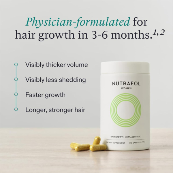 Nutrafol Women's Hair Growth Supplements, Ages 18-44, Clinically Proven for Visibly Thicker and Stronger Hair, Dermatologist Recommended - 1 Month Supply - Image 2