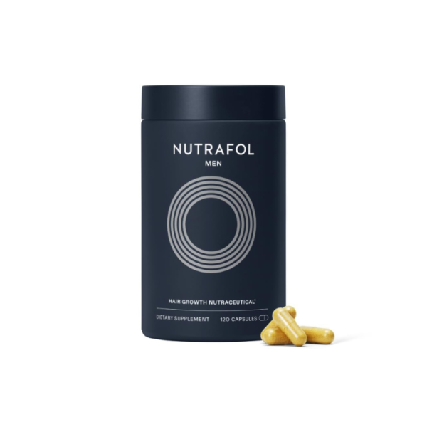 Nutrafol Men's Hair Growth Supplements, Clinically Tested for Visibly Thicker Hair and Scalp Coverage, Dermatologist Recommended - 1 Month Supply