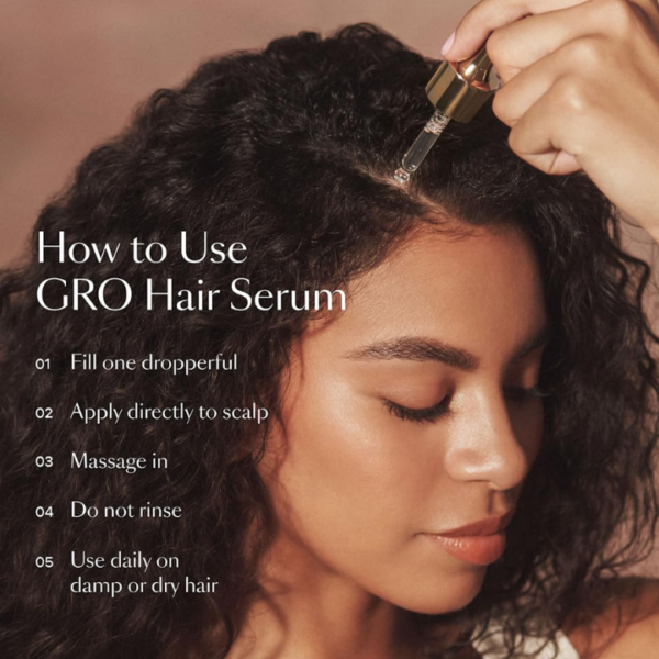 VEGAMOUR GRO Hair Serum for Hair Thinning & Shedding, Thicker Fuller Looking Hair In As Soon As 90 Days, Non Oily, Bergamot Scent, Vegan & Cruelty Free - Image 4