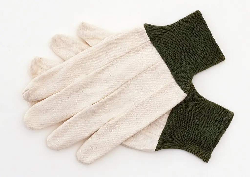 Leather gardening gloves