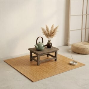 Natural bamboo wall panel set for interior accent wall or ceiling decoration